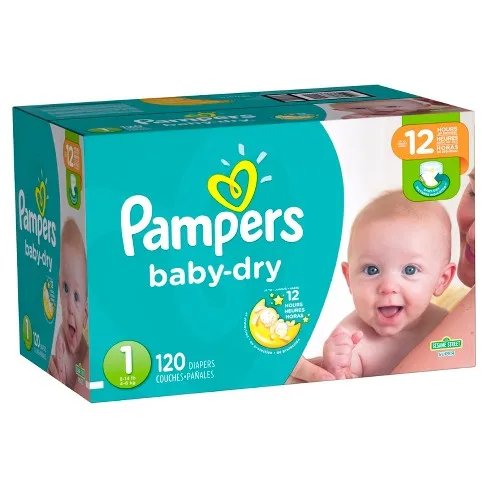 pampers box of diapers