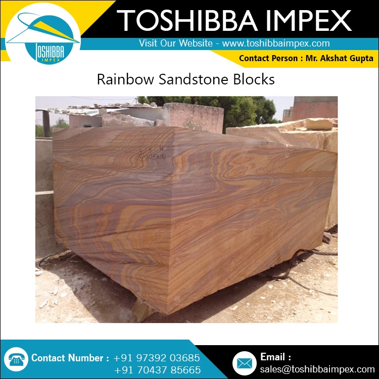 Raw Block Rainbow Sandstone Paving/driveway/runway All Natural Indian