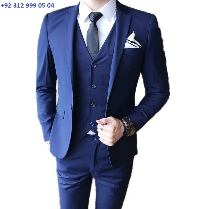 Men's Custom Made 3 Piece Tuxedo Suits With Style Fashionable Perfect ...