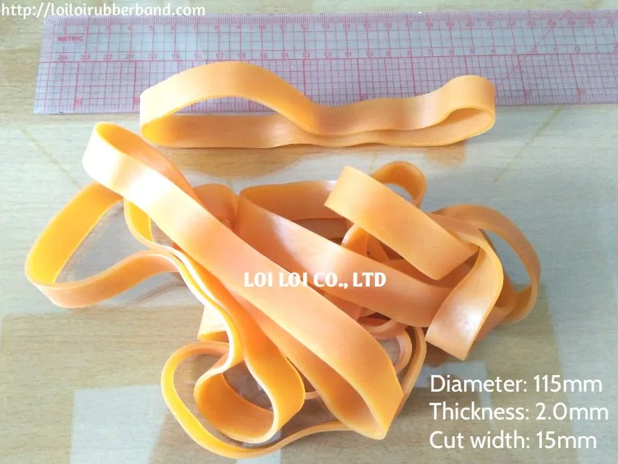 Custom Wide & Long Natural Rubber Band 200mm 280mm For Package Or