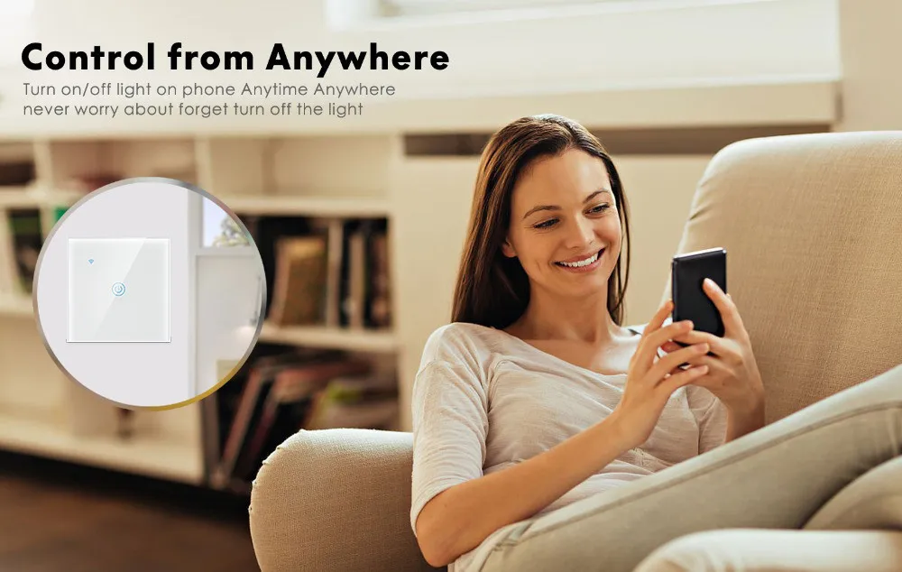 MICRO DENG 1GANG Zigbee Europe Kingdom Standard White Glass Touch Switch/Smart Wireless Touch Switch - ANKUX.COM