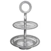 Aluminium 2 Tier Dotted Cake Stand