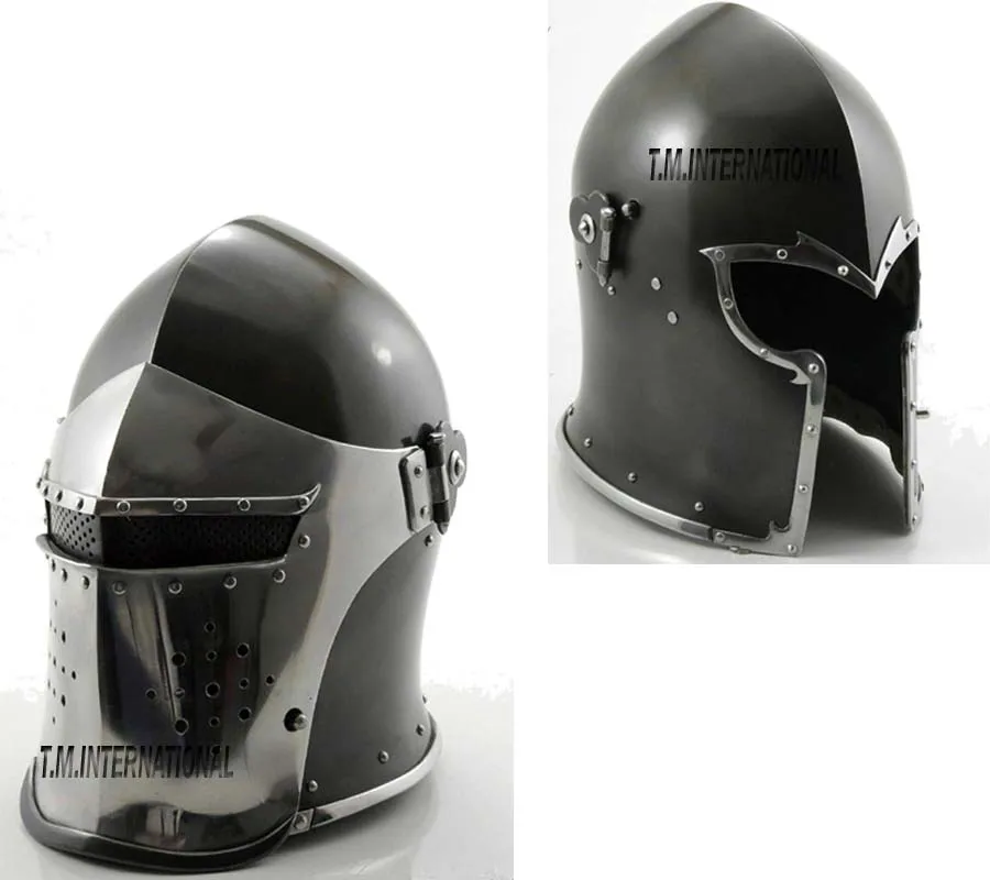 Medieval Barbute Helmet Armor Roman Knight Helmets Armor 18ga Steel ...