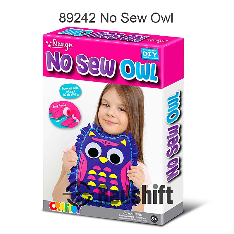 Kids Knot Diy Kit Owl Cushion Art And Craft Toy Educational No Sew Craft  Make Your Own Sticker Decoration Stuffed Cushion Pillow - Buy Knotting  Craft,Craft Diy Kids,No Sew Craft Product on