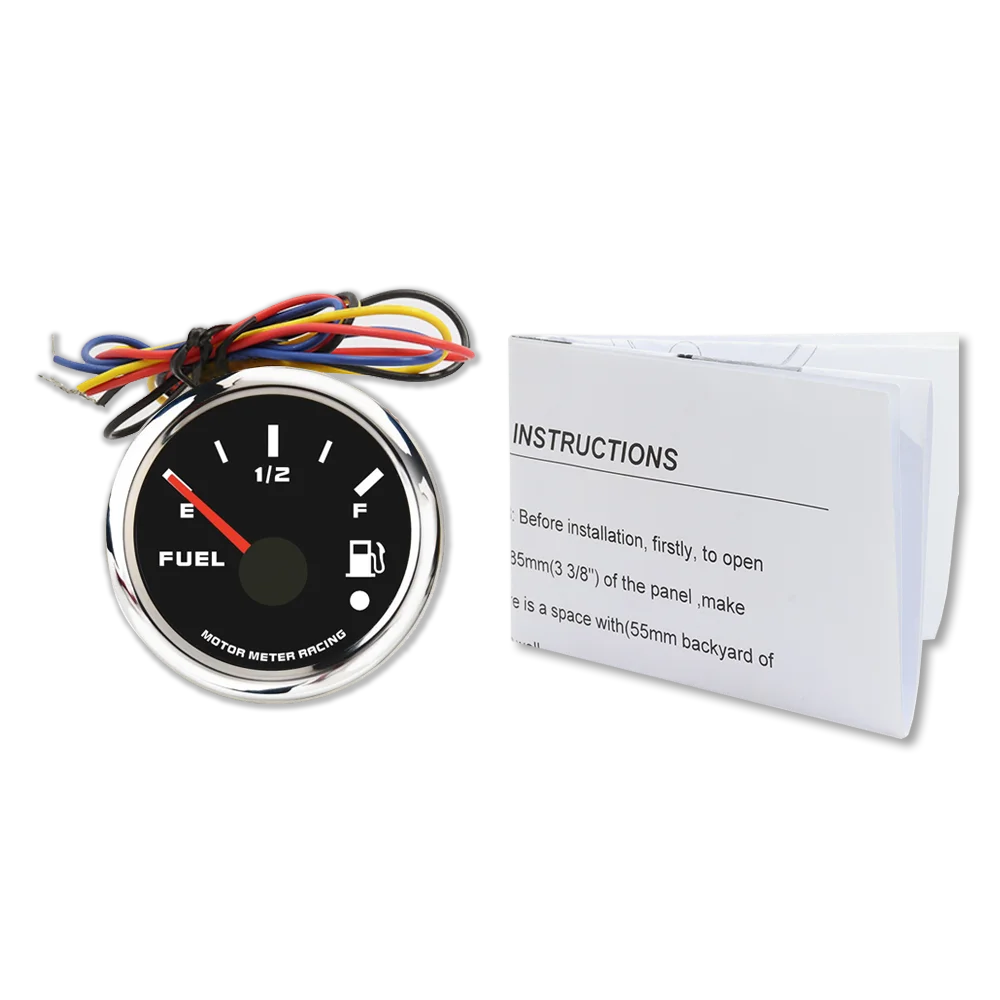 52mm Clean And Convex Lens Electrical Fuel Level Gauge Buy Red Led