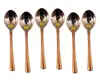 SHIV SHAKTI ARTS Handmade Pure Copper Designer Spoon For Home ware Hotel Ware Dinner Ware Set Of 6