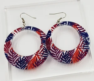 Earrings Acrylic Glass, Souvenirs, DIY Jewelry making, Pendant, Key chain, Craft supplies, Earrings supplies