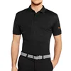 Black Color Spandex Cool Touch Sports Polo Shirt