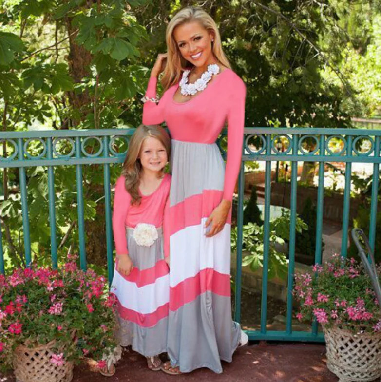 Best Price family clothes set long sleeve matching outfits for mother and daughter