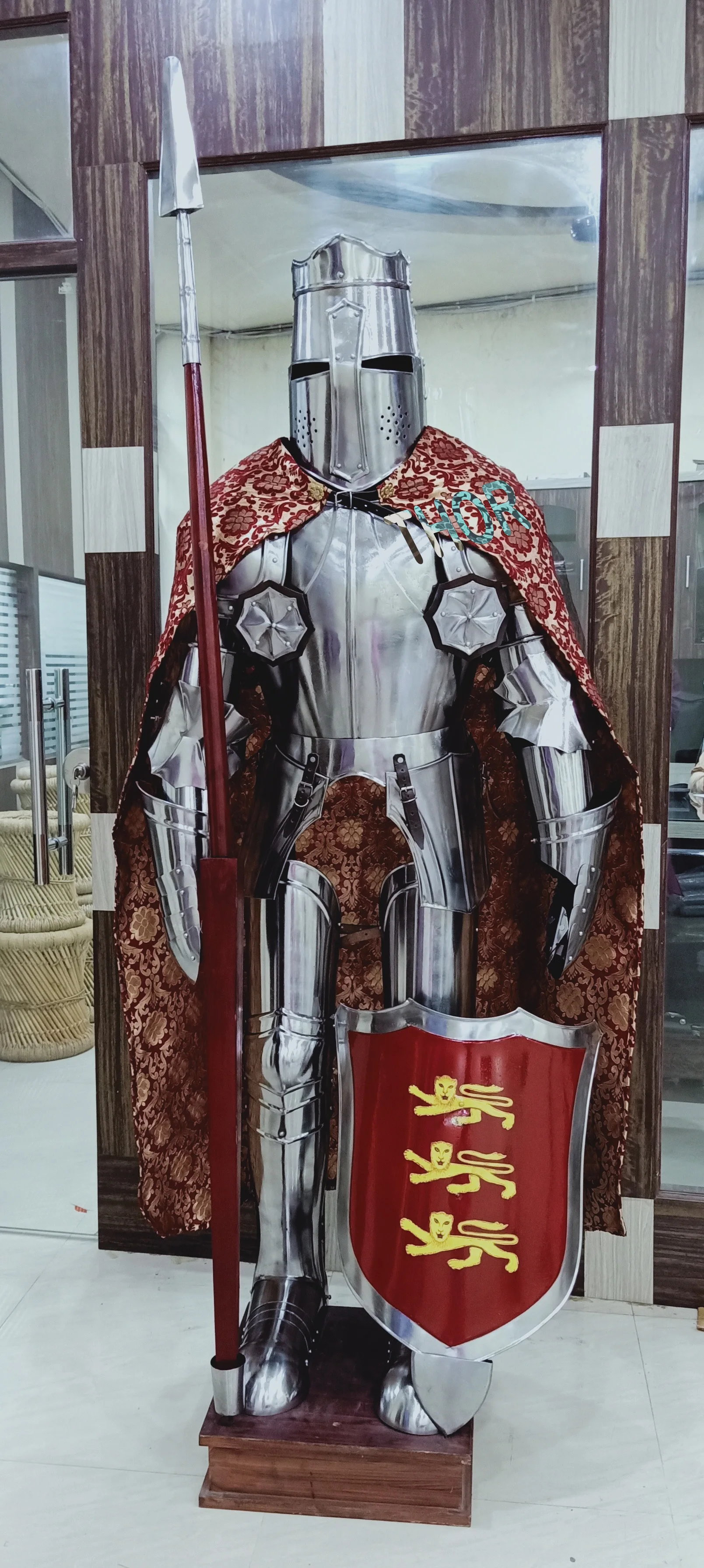 Combat Costume de chevalier médiéval d'armure templière Combat armure complète... 