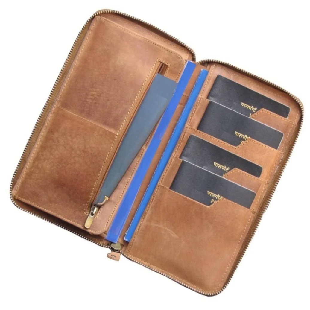 Travel Wallet & Family Passport Holder With Rfid Blocking Document