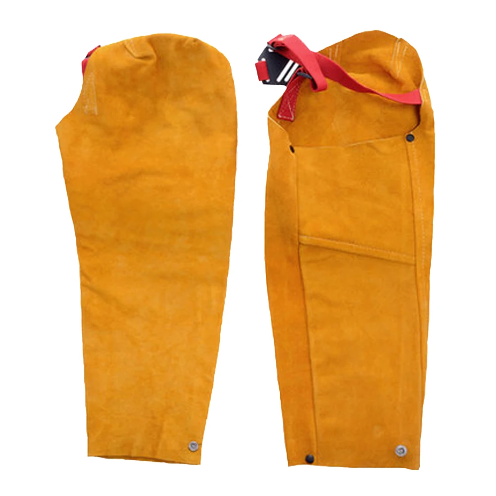 Yellow Long Sleeves Custom Sizes Safety Leather Hand Sleeves Heat And