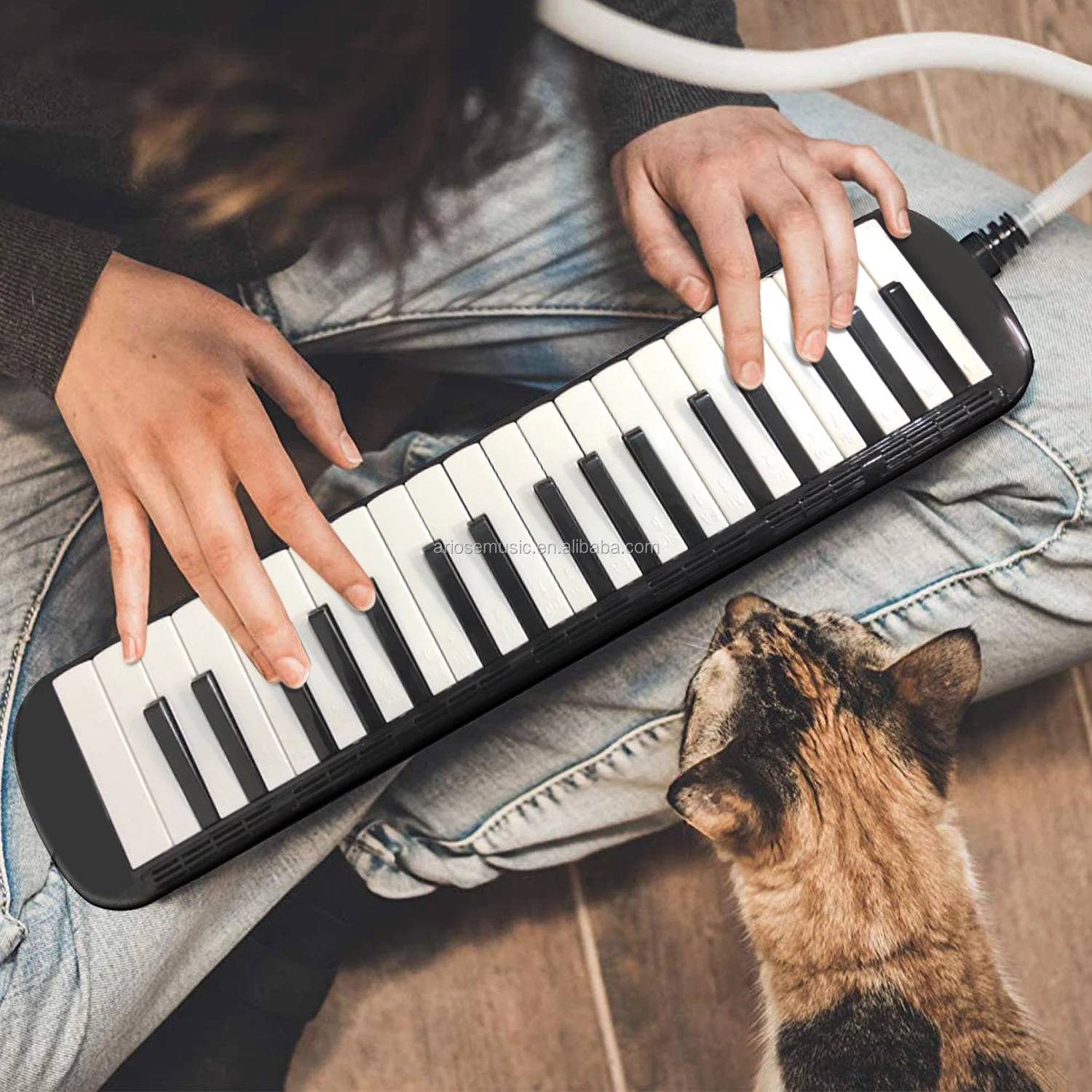 AUTOKOLA Music Lover 37-Key Melodica with Mouthpiece & Hose & Bag Black 3-7 Days Delivery 