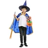 Wholesale Custom Halloween Costumes Witch Wizard Cloak With Hat For Kids Halloween Props Set