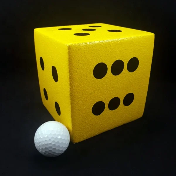 
127mm PU coated foam dice custom for kid and education toys 