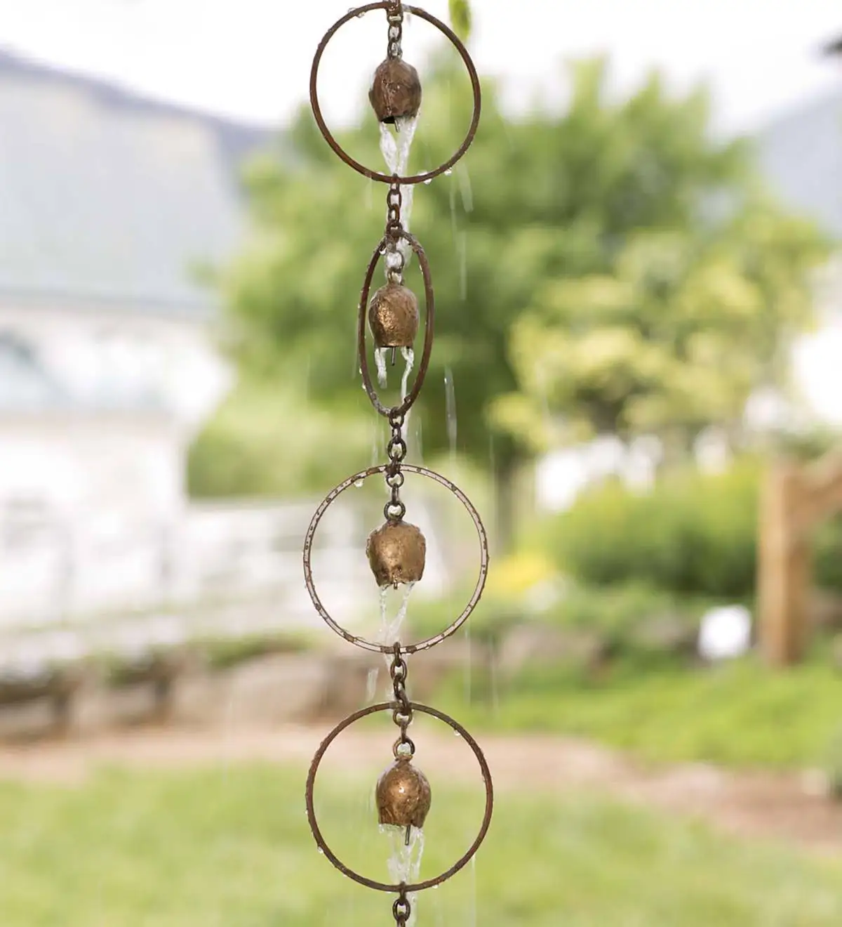 Modern And Luxury Rain Chain Copper Double Loop Link Rain Chain For Home And Garden Buy
