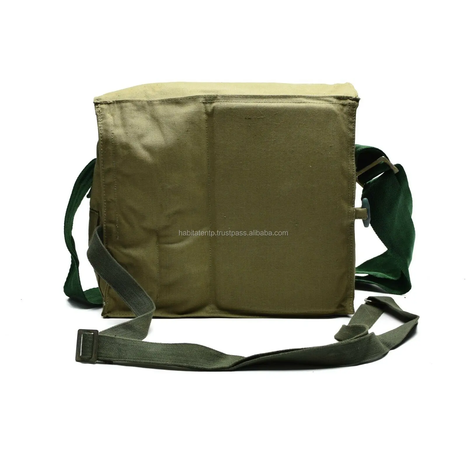 REPRODUCTION  MILITARY SHOULDER BAG KHAKI WITH PEACE SIGN 