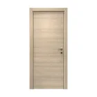 Modern Veneer flush door v-groove plain main door design