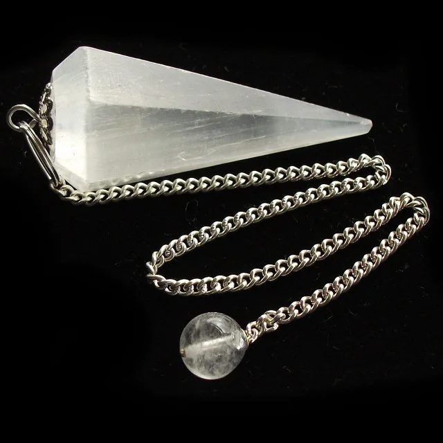 Wholesale Natural Selenite Gemstone Dowsing Crystal Pendulum Wholesale