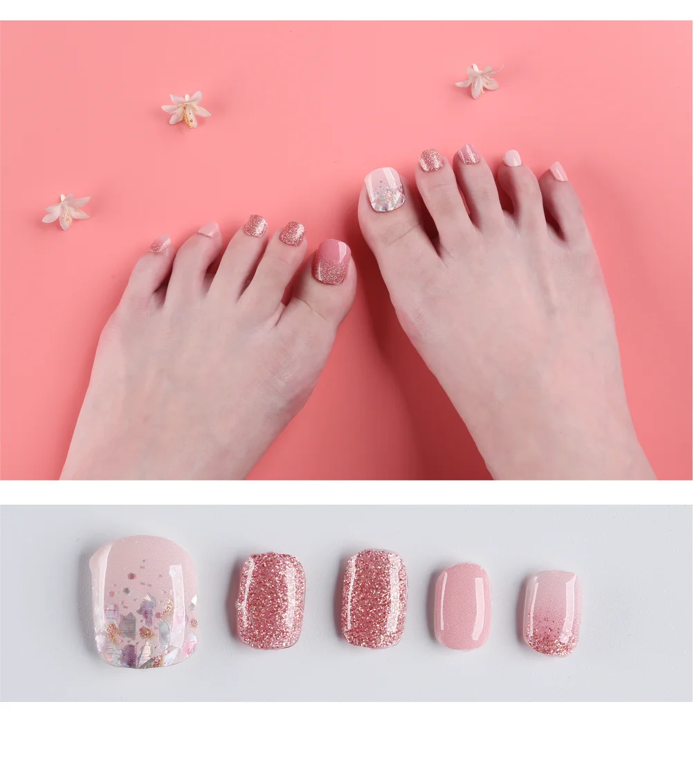 3d Gel Toe Nail Sticker - Champagne Glitter -made In Korea Oem Available -  Buy Pedicure Manicure Pedicure Set Pedicure Set Toenail Sticker Toe Nail  Wraps Toe Nail Wraps Toe Nail Polish