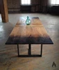 Industrial Coffee Table Wood & Metal Drive Extension Table Popular Heavy Okan Wood Slab Table Top For Sale
