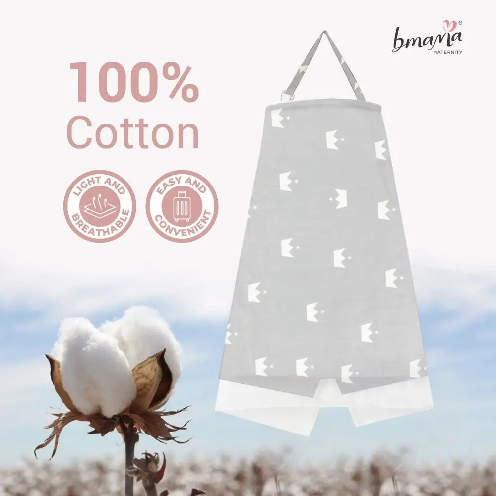 Multipurpose Use Bmama Breastfeeding Nursing Cover 100 Cotton With Net