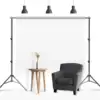 Adjustable Aluminum Full Studio Background Lighting Kit Roll Up Backdrops Photo Studio Photography Background Stand For Sale
