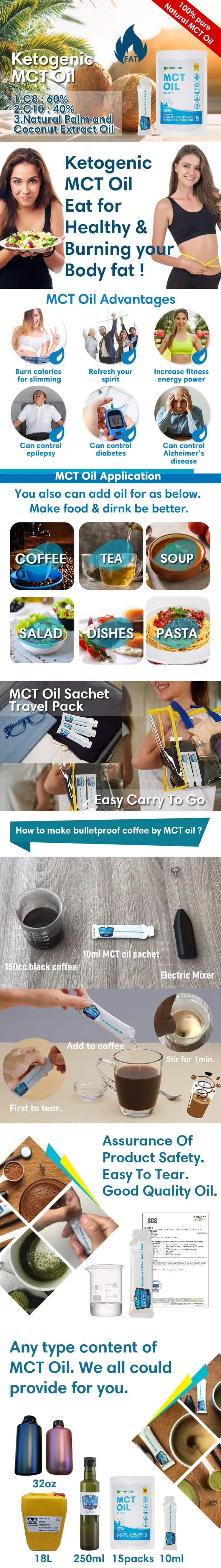 250ml Bottled healthy organic for c8 MCT oil