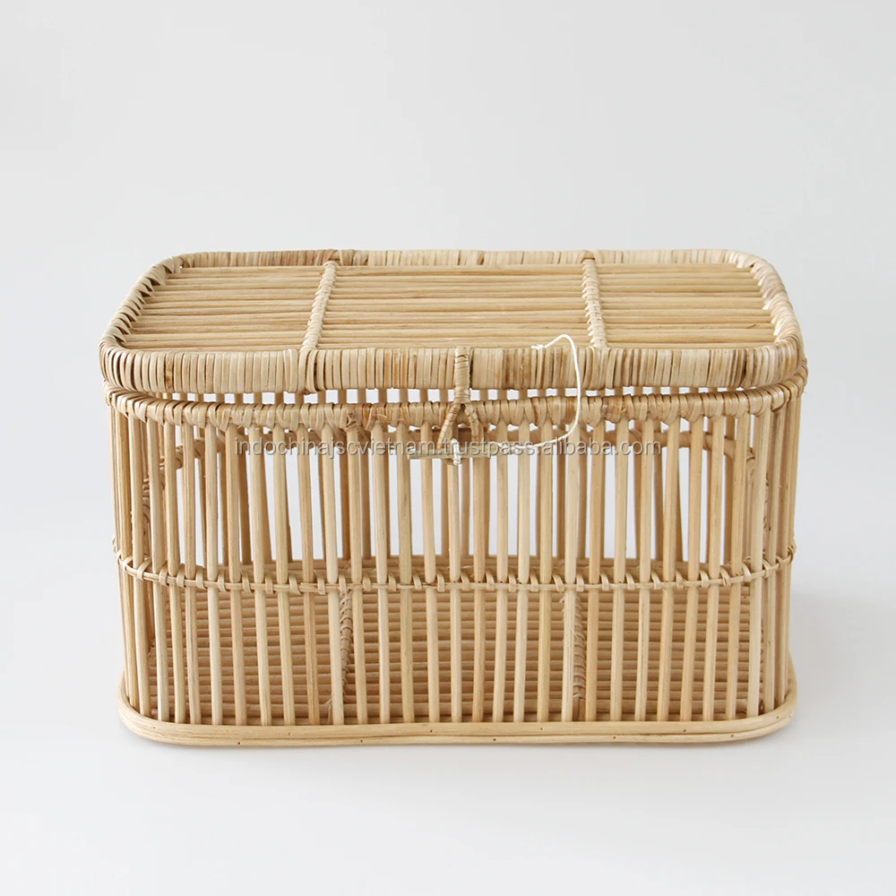 Woven Open Rattan Chest Storage Basket In Bulk Wholesale In Vietnam
