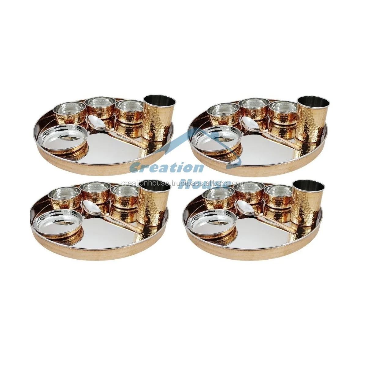 Copper Indian Traditional Dinnerware Set Thali Buy Copper Indian
