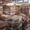 wet salted cow hides