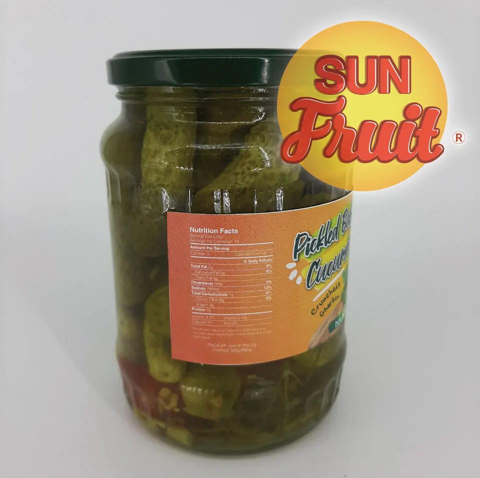 SunFruit Pickled Baby Cucumber in Tin Can 360Gr