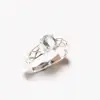 Magnificent Indian Design Sterling Silver 925 Oval Shape Green Amethyst Stone with Prong Setting Women Ring