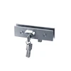 satin surface glass patch fitting and bottom glass lock
