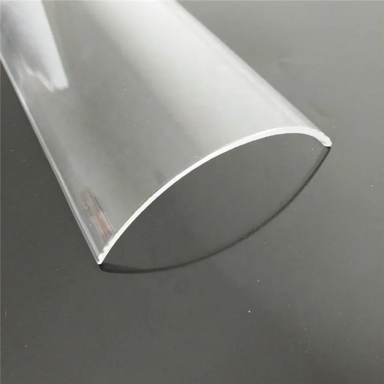Transparent Semicylindrical Half Round Quartz Glass Tube Buy Clear