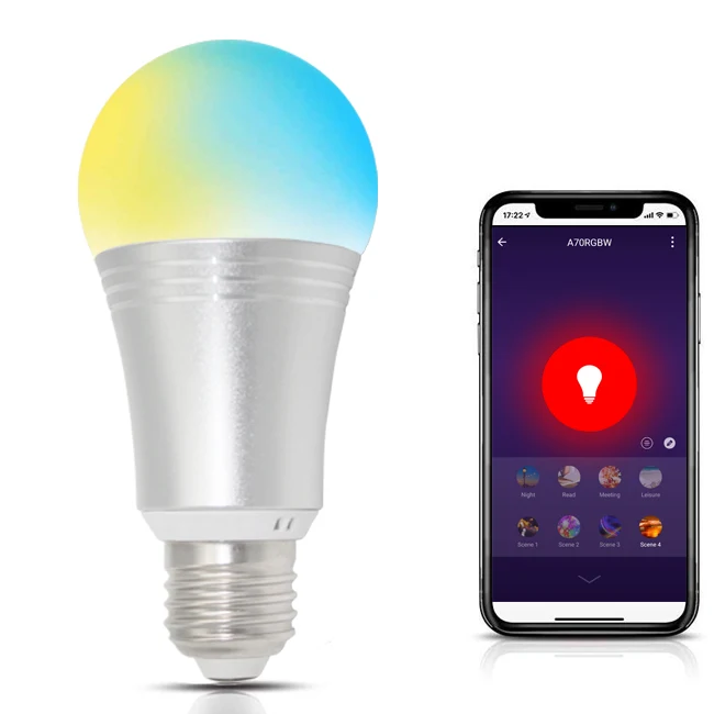 Smart Light Bulb WiFi Dimmable LED Bulbs Work with Alexa Google Home Easy Setup Schedule A19 E26  60W Equivalent