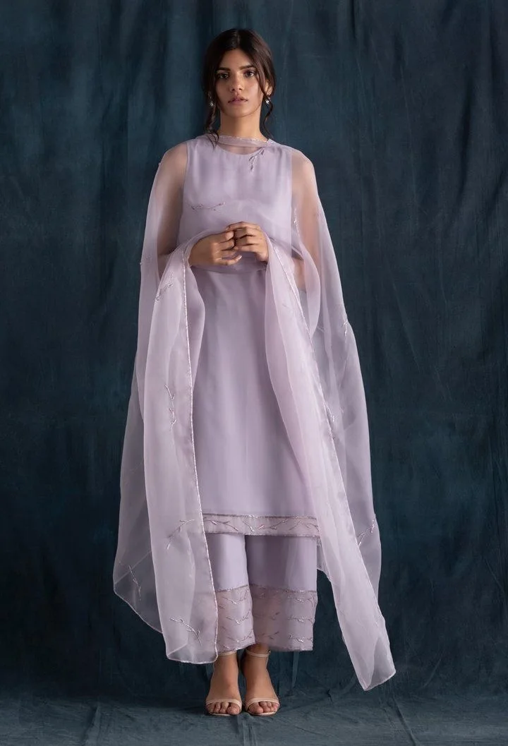Sleeveless Long Kurti Designer Plazo 