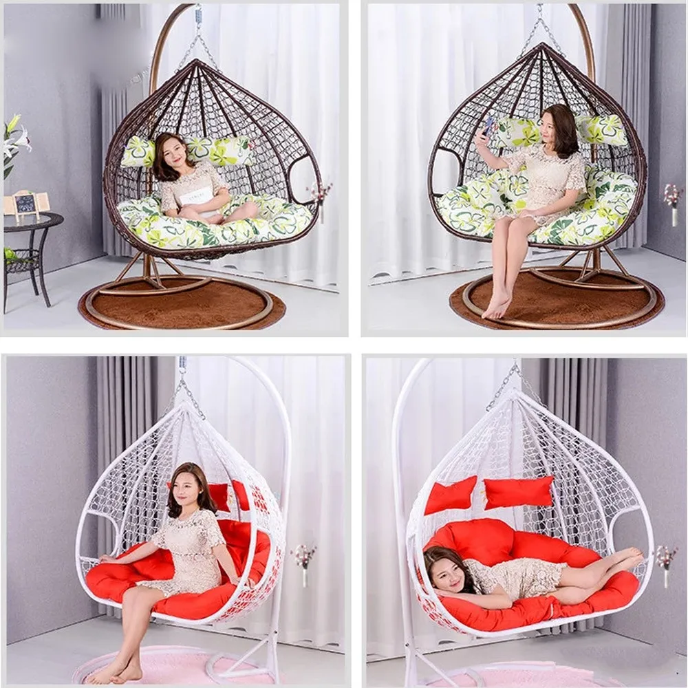 Silla Columpio Para Patio Exterior Con Soporte De Metal,Asiento Doble