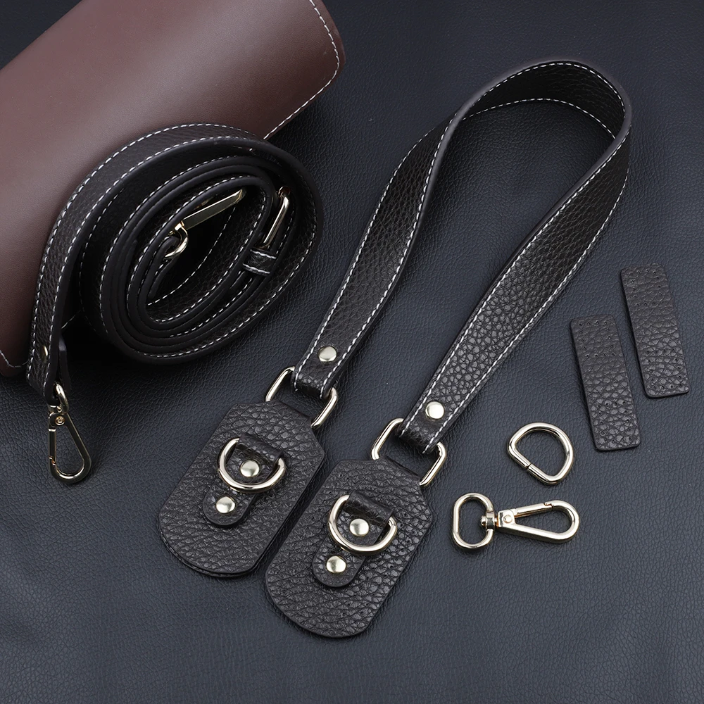 New Arrival Faux Leather Bag Straps Bag Handles Sets Kits Replacements In Stock With Three