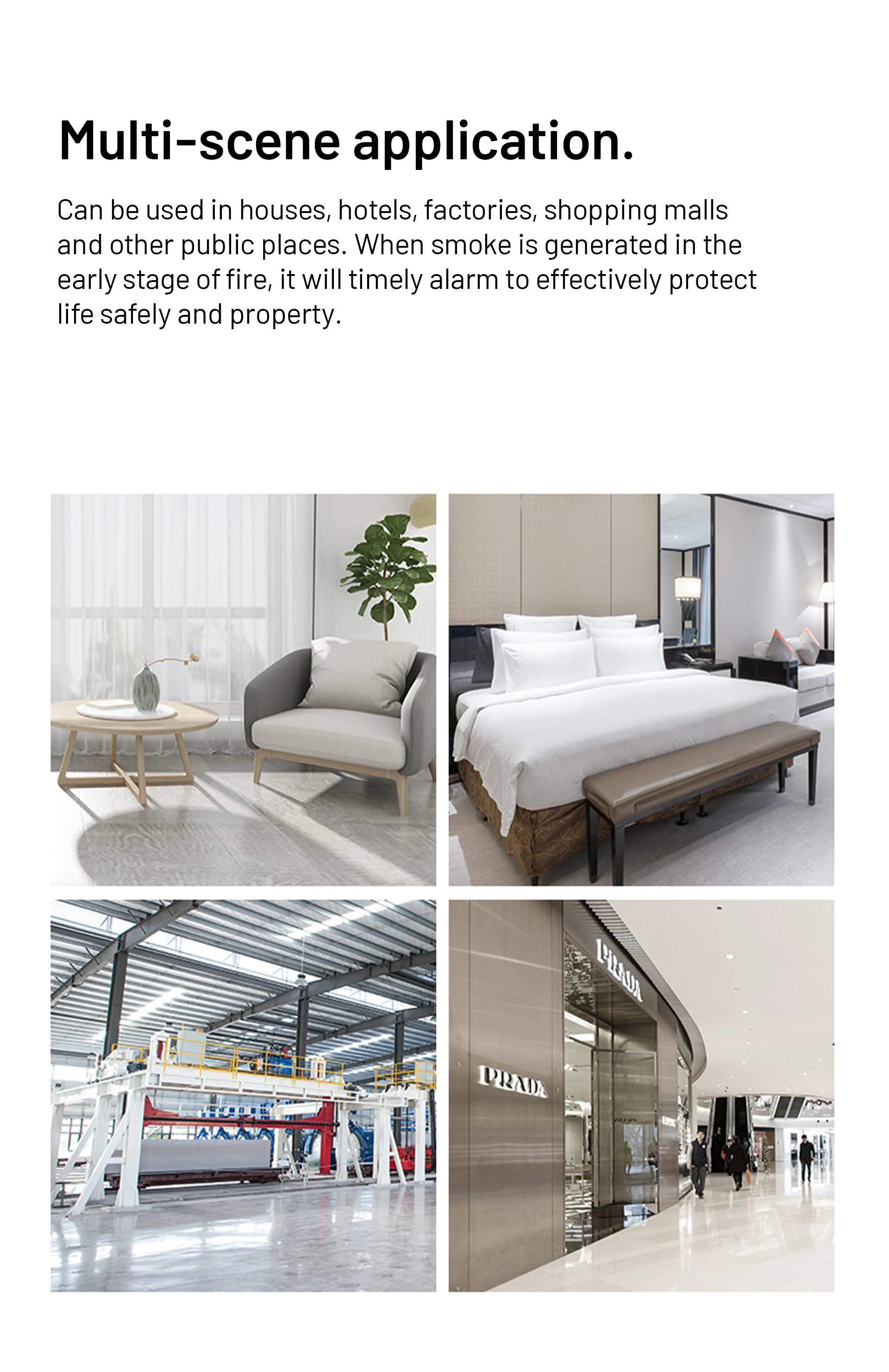Smart Home Solution Appliances Wireless WiFi Zigbee Smoke Detector Motion Sensor Fire Alarm Sensor with Battery Operated - ANKUX.COM