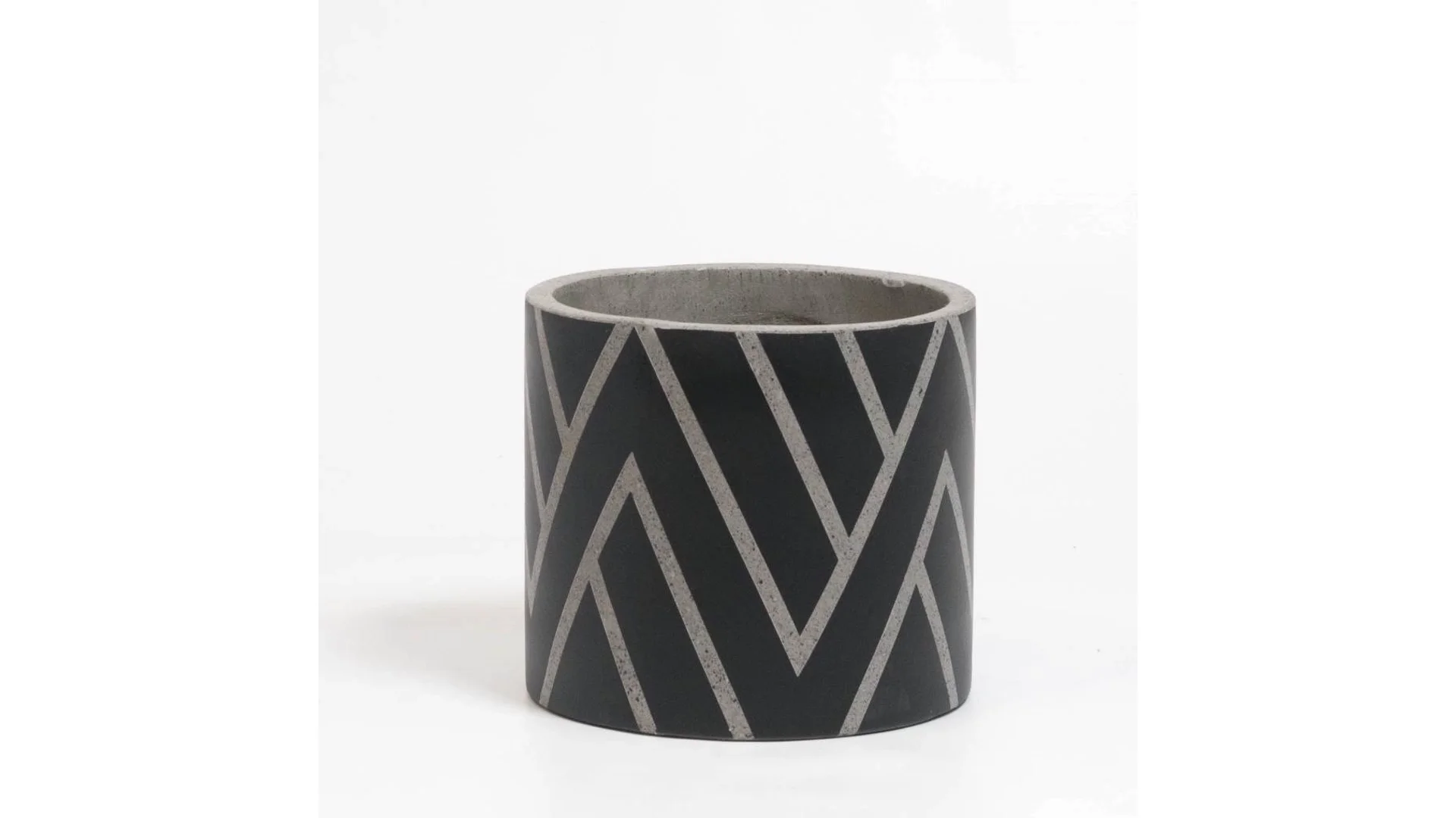 Pattern Painted Designs Cement Flower Pots And Planters Set Of 4 Sizes