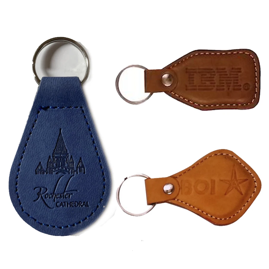 Origin Cow Leather Keyring Smart Custom Logo Design Car Keyring Bike