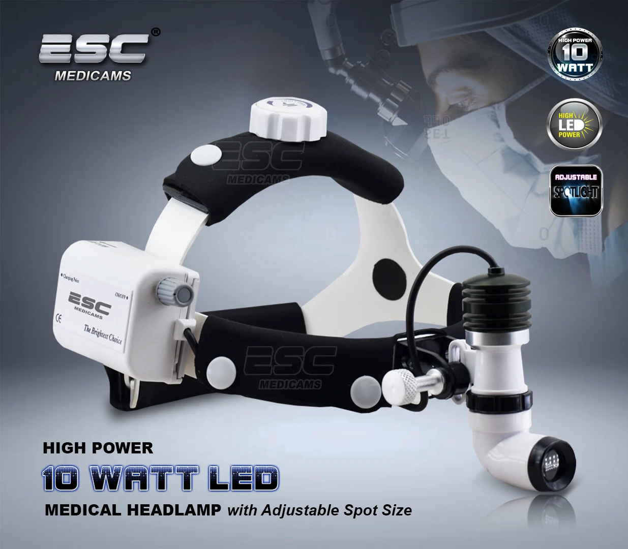 ENT LED Headlight Wireless Dental Surgical Headlamp Medical 10W