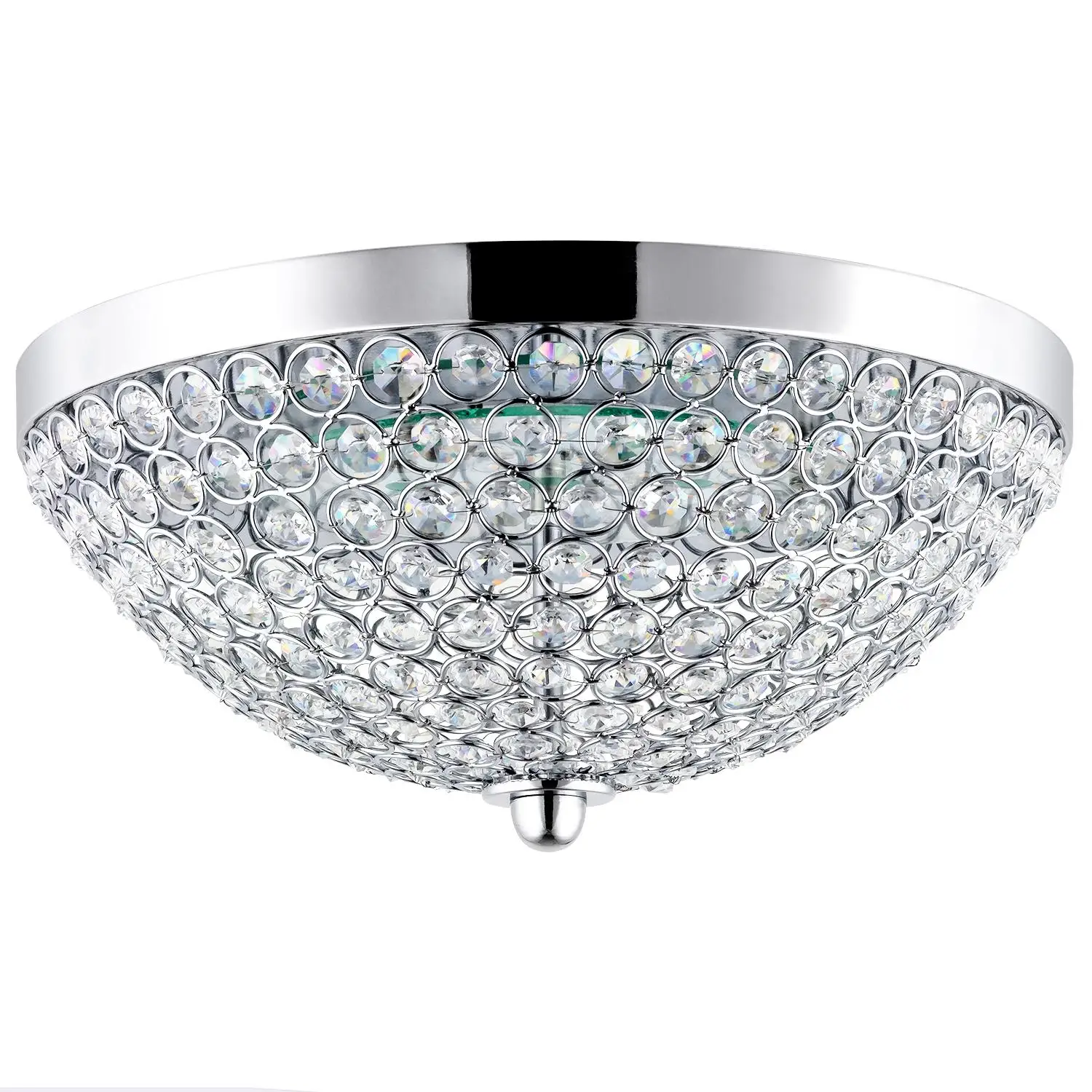Sunlite LFX/DCH/13/20W/D/30K LED 20 Watt  Decorative Crystal Cieling Mount Light, 3000K Warm White