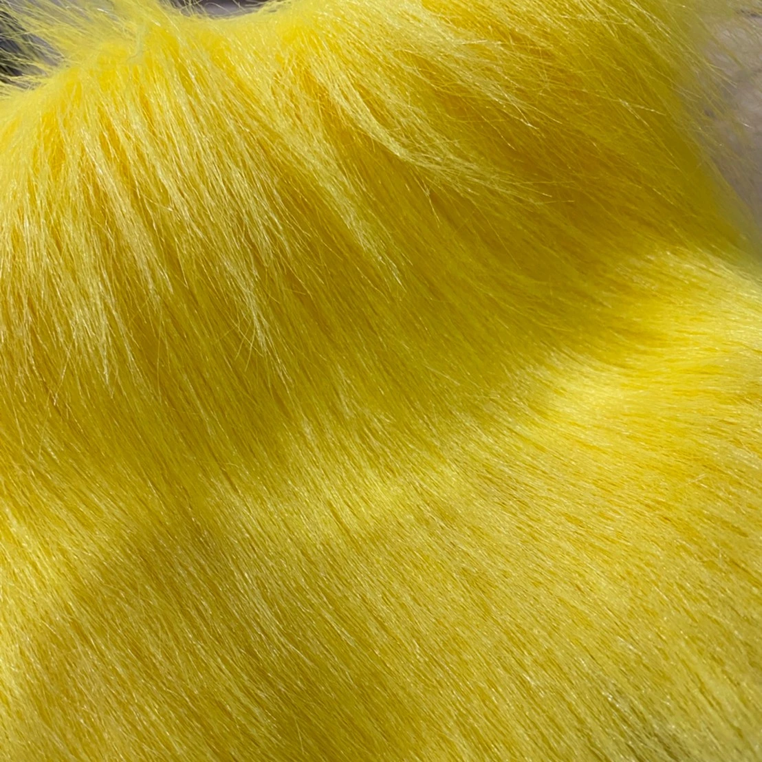 High Quality Fairy Faux Fur Fabric Long Pile 60mm.yellow Color Y.76 For ...