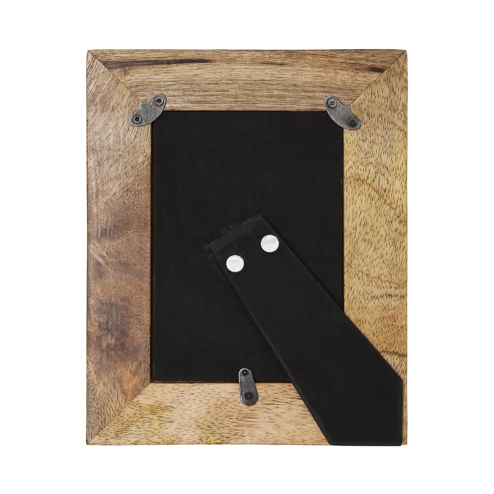 Wooden Picture Frame 4x6inch Rectangle Shape Natural Finish Mango Wood Frames Wall And Tabletop