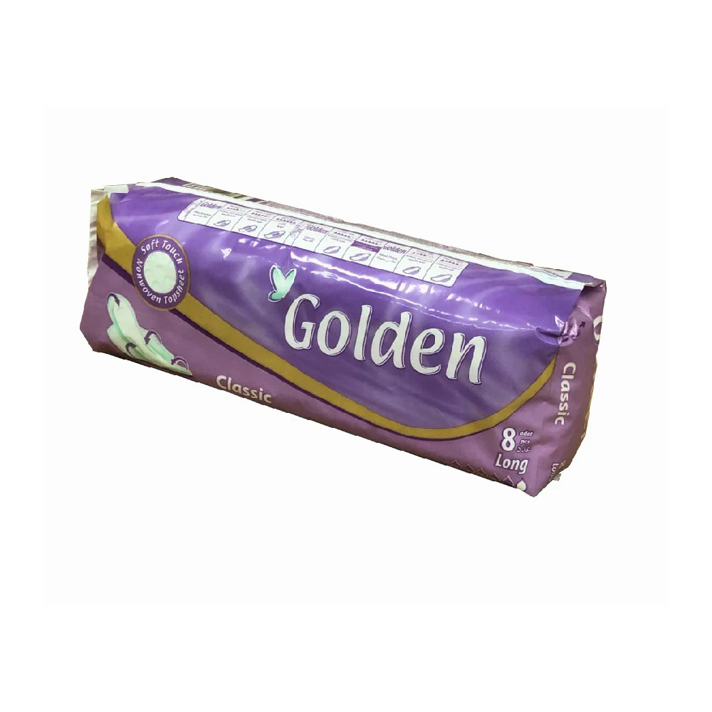 Best Quality Golden Regular Sanitary Napkin Long Type Wholesale Product
