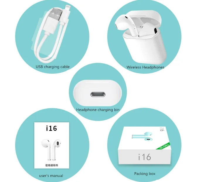 I7s tws i9s i10 i16 i17 touch wireless headset i12 Amazon sports wireless headset with - ANKUX.COM