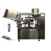 Automatic mascara rectangular alloy lip gloss anodized bend cigar fold tail aluminum tubes cosmetic filling and sealing machine