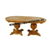 Wooden Center Table Hand Carved in Pillar Design